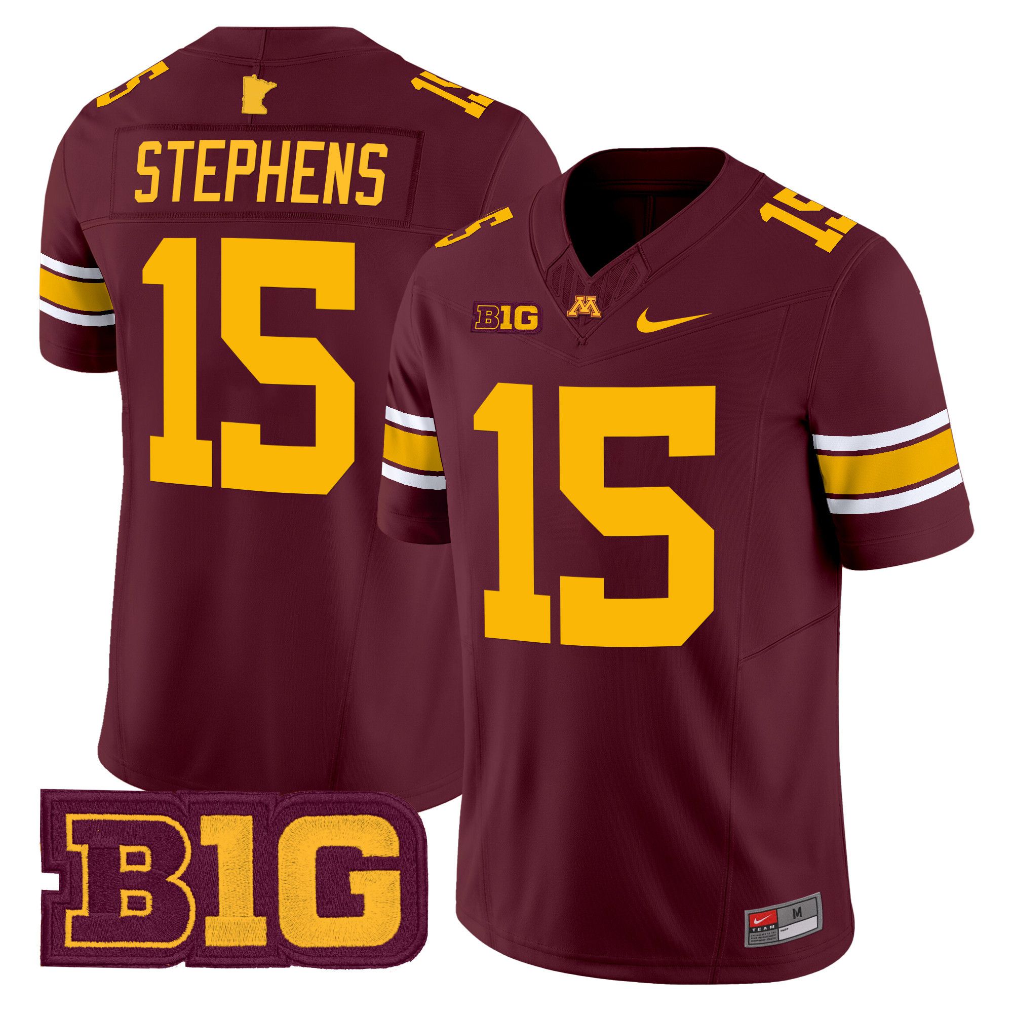 Men Minnesota Golden Gophers 15 Stephens Red Nike 2024 Vapor Limited NCAA Jersey style 1